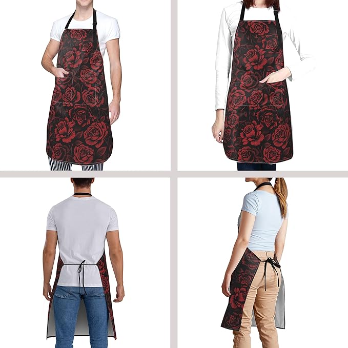 Funny Apron Polyester Grooming Aprons with Pocket for Cooking Kitchen Grilling Adults