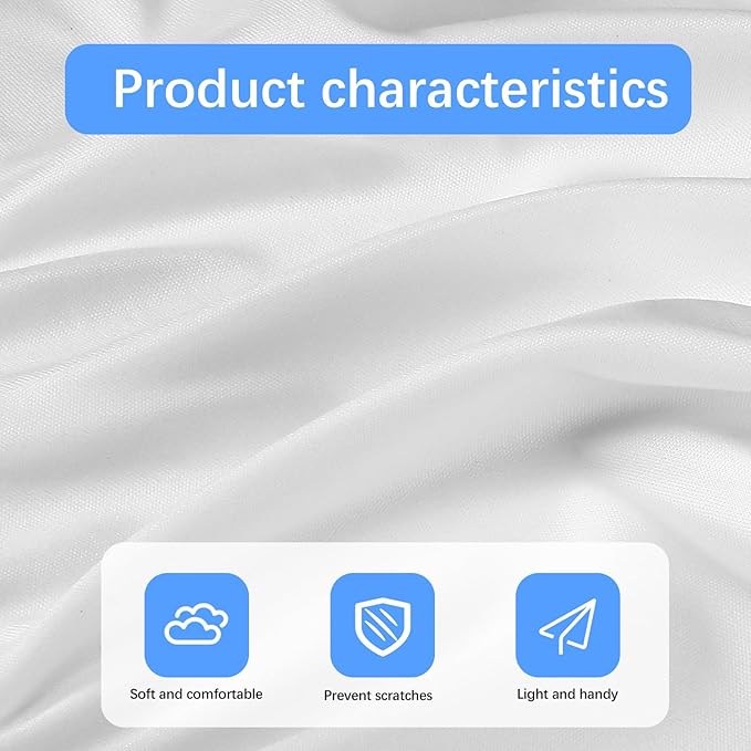 60 Pack Microfiber Cleaning Cloth for Glasses (5.5"x5.5"), Sublimation Eye Glasses Clean Cloths White Microfiber Lens Cleaner Cloths for Eyeglasses, Lenses, Silverware, Camera, Phones and Laptops