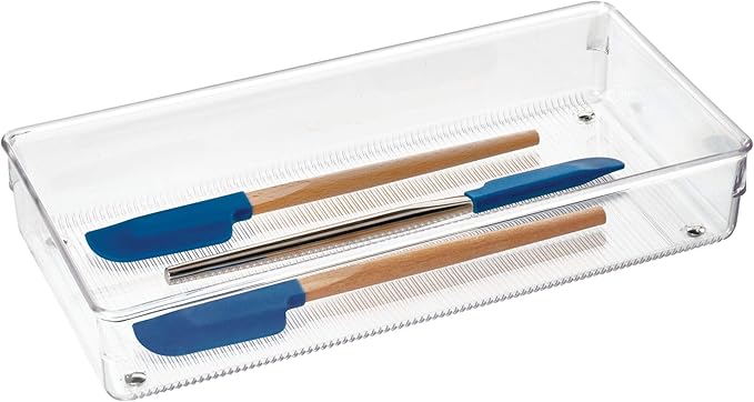 iDesign Recycled Plastic Drawer Organizer Bin –Linus Collection - Clear