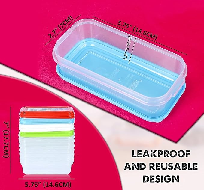 ARSUK 8oz Food Storage Containers with Airtight Lids 16 Pack - Reusable 1 Cup Containers for Snacks, Leftovers, Portion Control & Meal Prep - Leakproof, Microwave, Fridge Safe, BPA Free Plastic