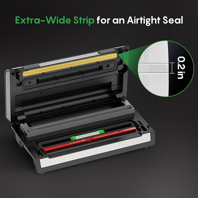 FRESKO Automatic Vacuum Sealer for Food, Hands-Free Operation Food Sealer, Continuous Seal 50 Bags in 20 Mins, Built-in Cutter & Roll Storage, Powerful Suction for Meal Prep & Bulk Food Storage