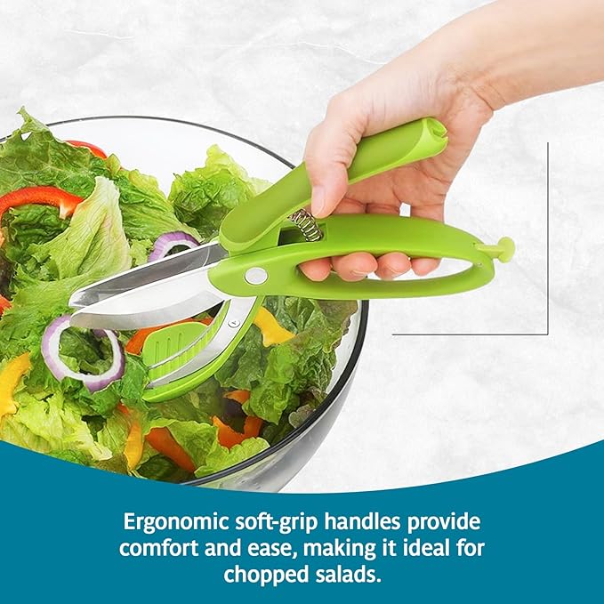 Trudeau Toss and Chop Salad Tongs, Green (09610135)