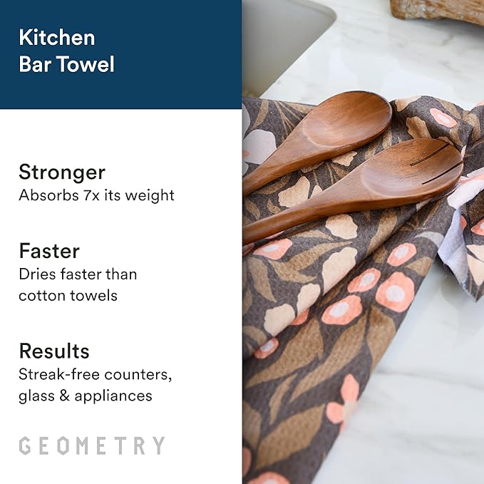 GEOMETRY Bar Towels for Kitchen Premium Towels for Cleaning Dishes & Glassware - Absorbent & Fast Drying Kitchen Towels - Gradient Star, 12" x 14" - 1-Piece