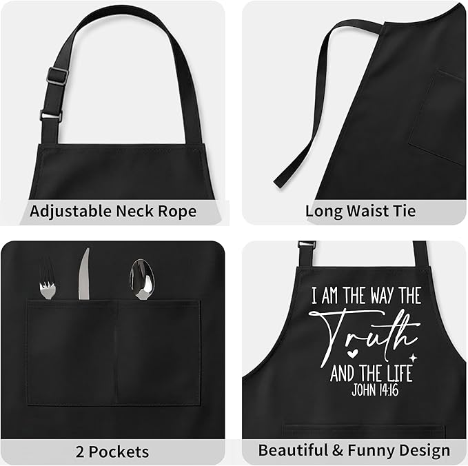 Funny Apron For Women Men Cooking Baking BBQ Grill Chef Waterproof Aprons Birthday Valentine's Gifts For Mom Dad Wife