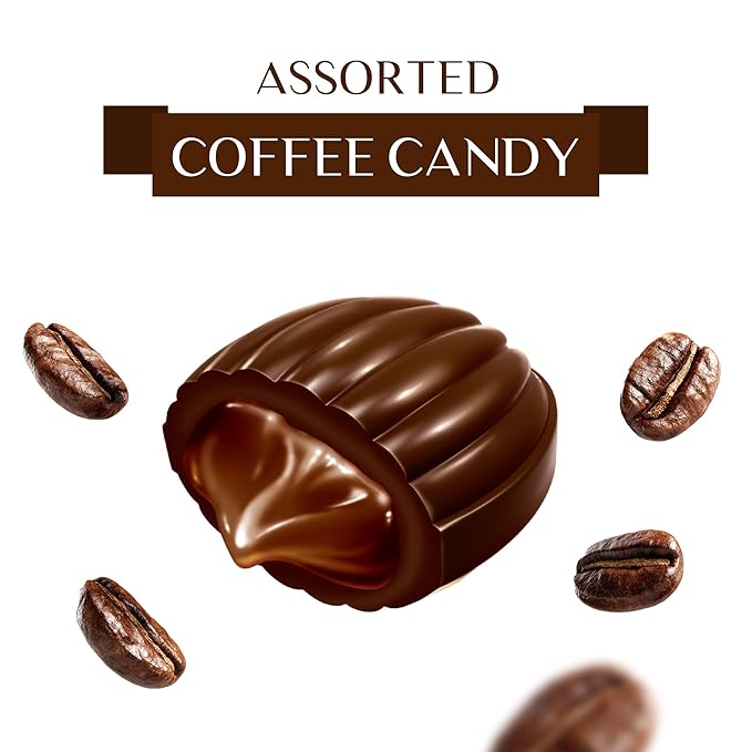 Maestro Massimo Assorted Coffee Candy - Individually Wrapped 7.05 oz Bag, 3mg Caffeine per Hard Candy, Original Espresso, Macchiato, Cappuccino Flavored, Made with Bold Arabica Coffee (Pack of 1)