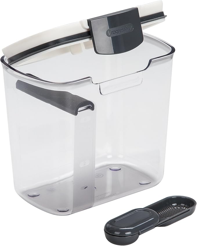 ProKeeper 6-Piece Airtight Food Storage Containers for Baking Essentials - White & Clear, Plastic, BPA-Free