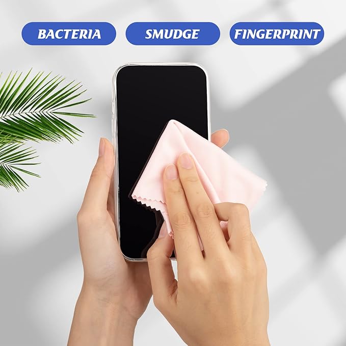 Leelosp 300 Pcs Glasses Cleaning Cloth Microfiber Glasses Wipes Assorted Colors Cloth for Cleaning Eyeglasses Camera Lens Cell Phones Laptops LCD TV Screens and More, 6 x 7 Inch(Mixed Color)