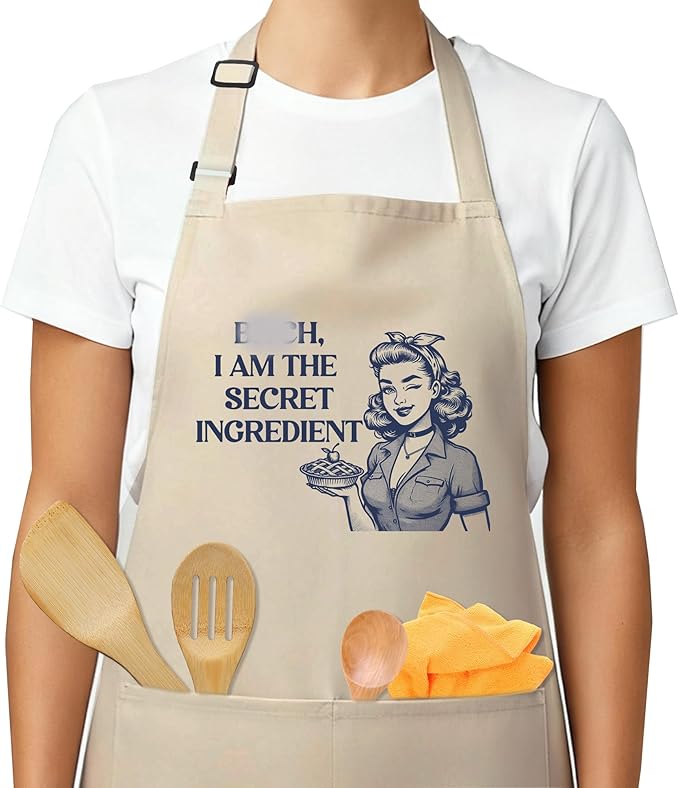 Funny Aprons for Women - Baking Gift for Women, Mothers Day Christmas Birthday Gifts, Perfect for Cooking, Bartending