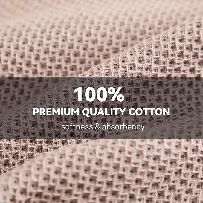 Dish Cloth for Kitchen 6 Packs Cotton Cleaning Rags in Waffle Wave, Ultra Soft Super Absorbent Dishcloth for Washing Dishes, 13” x 13” Quick Drying Reusable Dish Towels for Home Kitchen (Mixed Color)