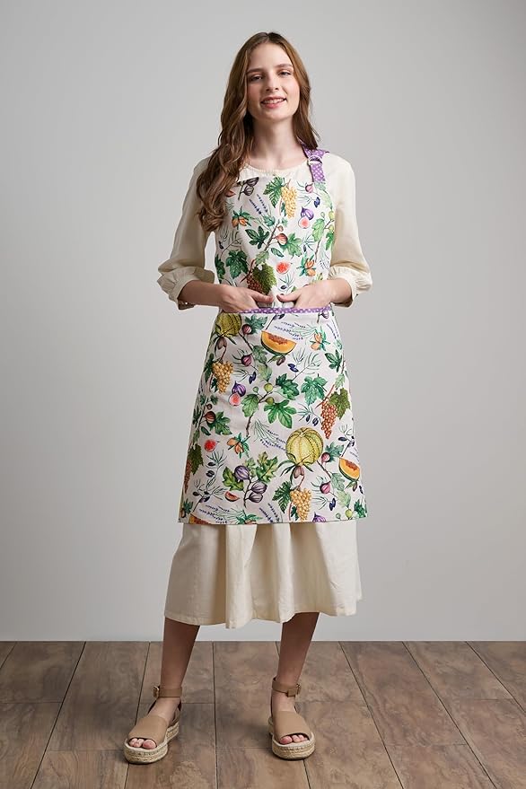 Maison d' Hermine 100% Cotton Apron for women with Pocket Kitchen Chef Apron for Men Cooking Mothers Day Gifts