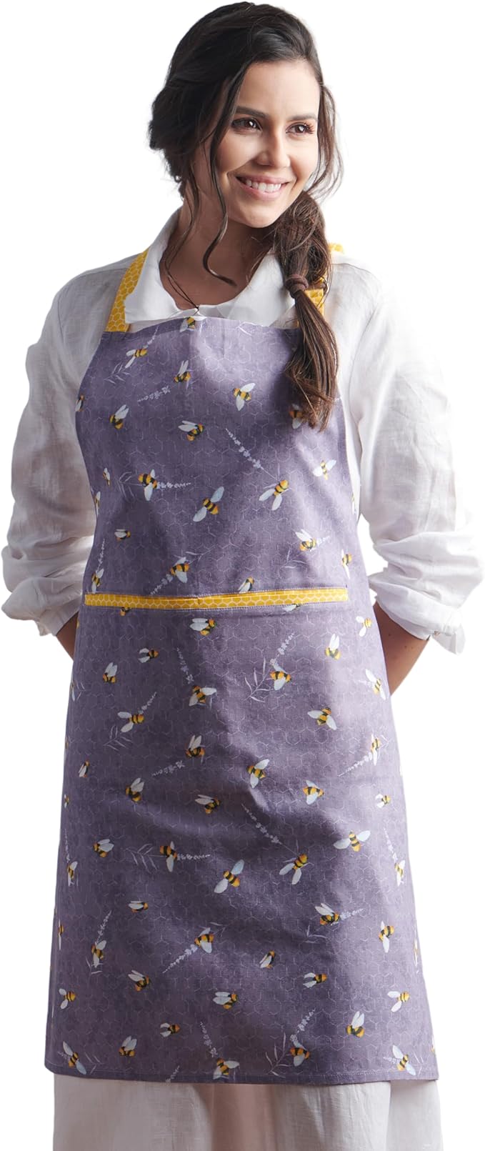 Maison d' Hermine 100% Cotton Apron for women with Pocket Kitchen Chef Apron for Men Cooking Mothers Day Gifts