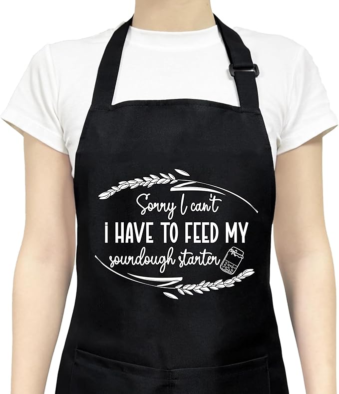 Funny Aprons for Women with Pockets, Cute Cooking Baking Kitchen Aprons for Mom Chef, Gifts for Birthday Christmas