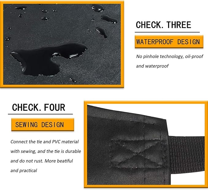Homsolver 2 Pack Waterproof Rubber Aprons, Heavy Duty Butcher for Men, Chemical Vinyl Plastic Aprons for Dishwashing
