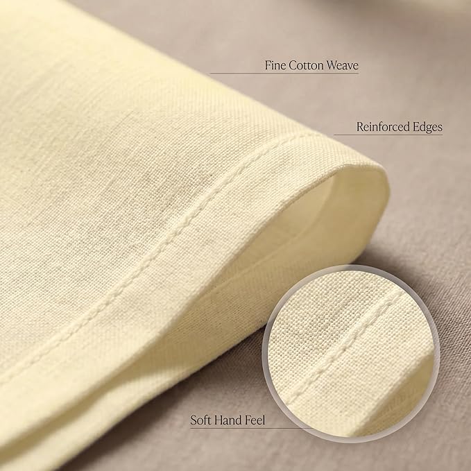 Urban Villa Cloth Napkins Yellow Dinner Napkins Set of 12 (20X20) 100% Cotton Absorbent Washable Durable Reusable Cloth Napkins Ideal for Easter Decorations Hotel Collection Farmhouse Parties Napkins