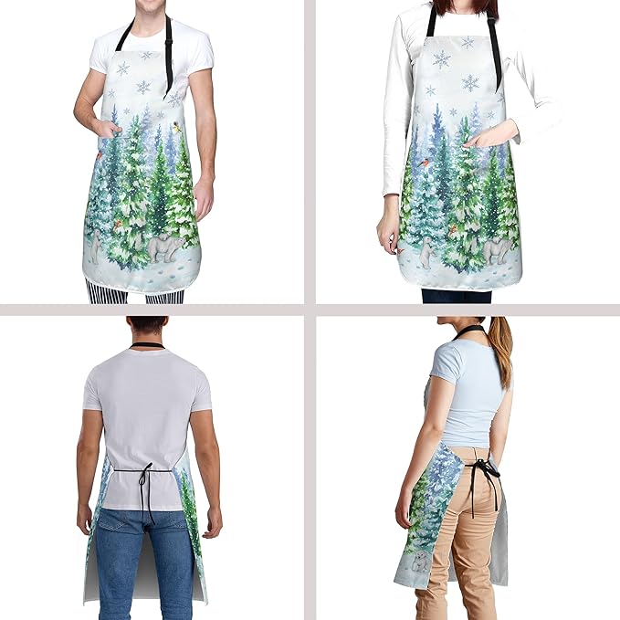 Funny Apron Polyester Grooming Aprons with Pocket for Cooking Kitchen Grilling Adults