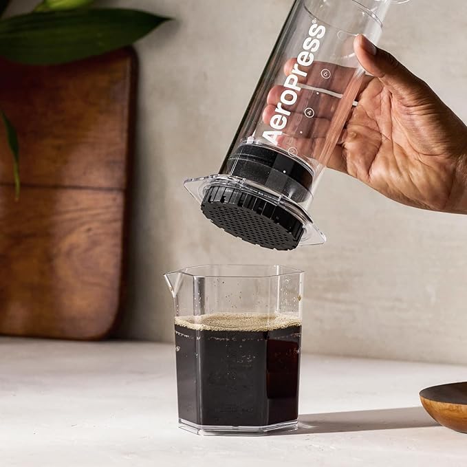AeroPress Clear XL Coffee Press, All-in-One Large French Press, Pour-Over & Espresso Style Manual Brewer, 2 Min Brew for Less Bitterness, More Flavor, Portable Coffee Maker, Travel & Camping