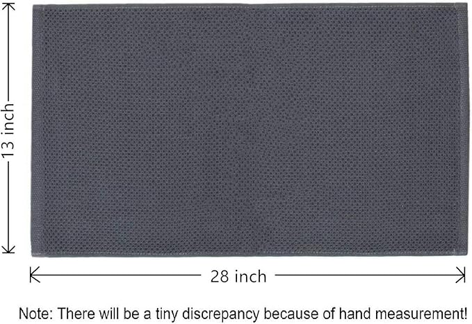 Mia'sDream Grey Kitchen Towels Set, Cotton Dish Towels for Kitchen Washing Dishes, Soft and Absorbent Kitchen Hand Towels Tea Towels, 13inch x 28inch 3 Pack (Dark Gray)
