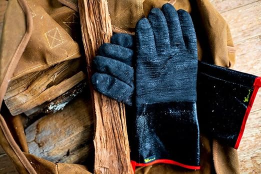 G & F Premium Leather BBQ Gloves, Heat & Fire Resistant, Suede Palm, Puncture & Cut Resistant, Cotton Lining, Ideal for Grilling, Animal Handling, Gardening, Thorn Pruning, Fire Pit & Outdoor Work