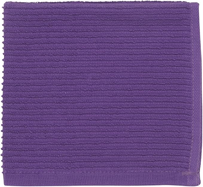 Now Designs Ripple Kitchen Dishcloth, Set of 4, Prince Purple
