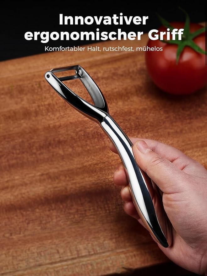 Vegetable Peeler Set, Ultra Sharp Stainless Steel Y Peeler & I Peeler for Potatoes, Fruits and Vegetables, Serrated Blade Kitchen Peeler with Ergonomic Handle