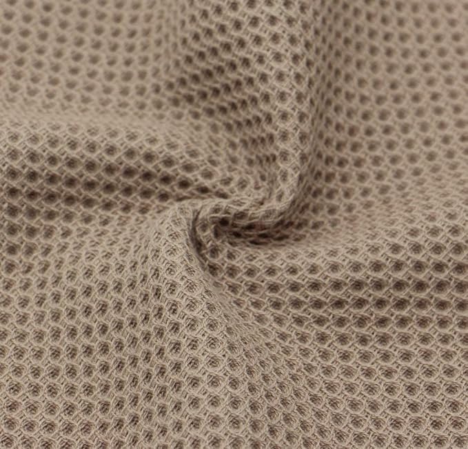 Mia'sDream Cotton Dish Towels for Kitchen, Kitchen Towels, Hand Face Head Towel Waffle Weave, Soft and Absorbent Bath Guest Gym Towel Washcloths, 13inch x 28inch 3 Pack (Brown)