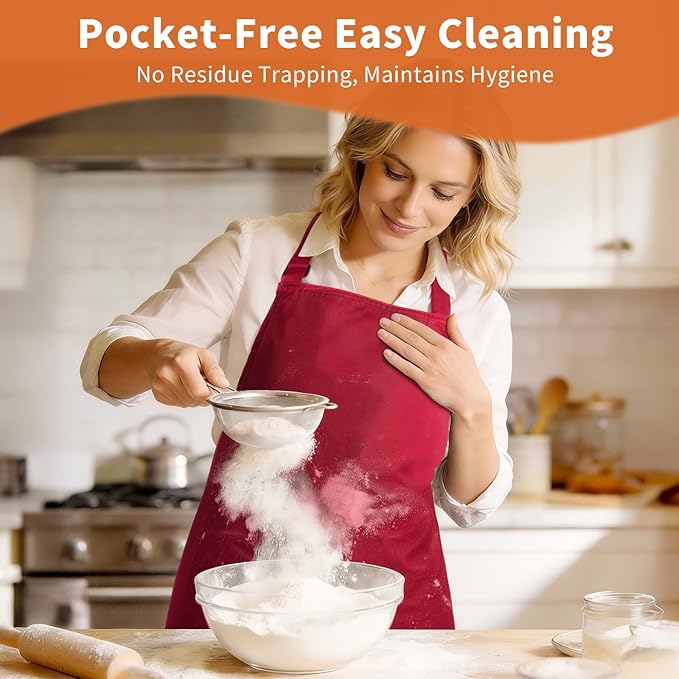 SHEOMERN Aprons for Men Kitchen Cooking – Waterproof & Oil Proof 3-Layer Long Pocket-Free Chef Apron for Grilling BBQ Baking – Gift for Men