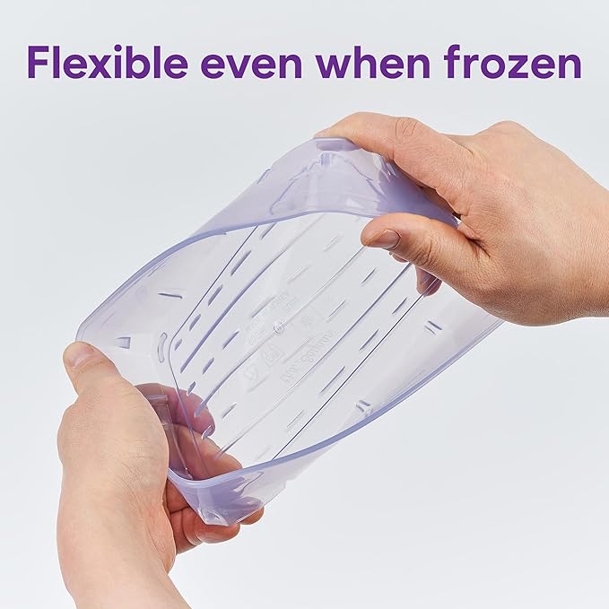 Freezer Containers for Food Storage 12pcs - Soup with Lids Safe - Twist Release - Flexible Frozen Design - BPA Free