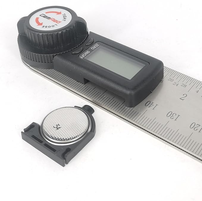 GemRed 82305 Digital Angle Finder Protractor Stainless Steel (Black Buttons)