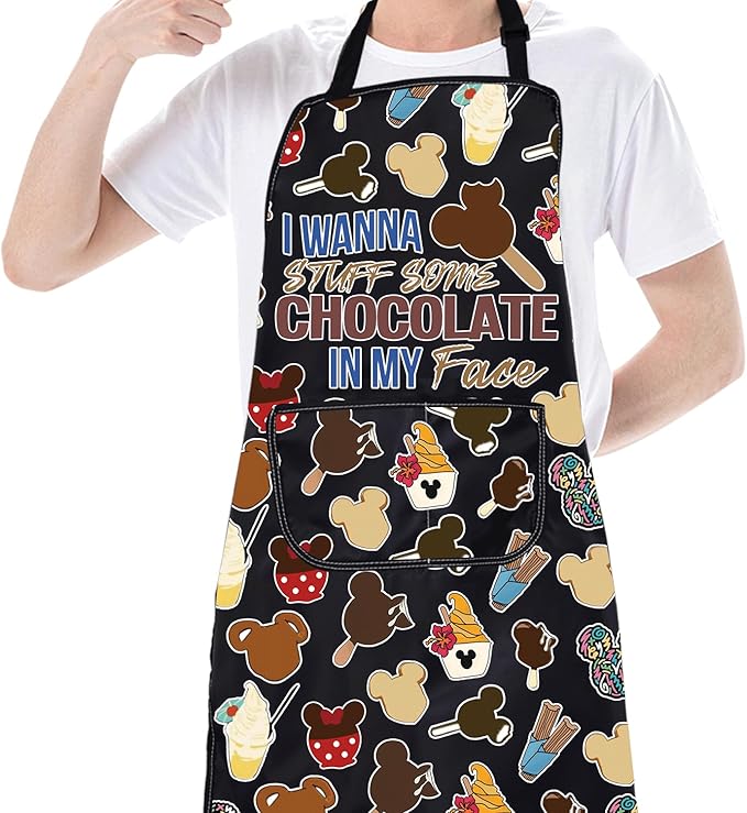 CMNIM Cartoon Mouse Aprons Mouse Cooking Aprons with Pockets Colorful Mouse Kitchen Baking Home Chef Aprons Mouse Lover Gifts