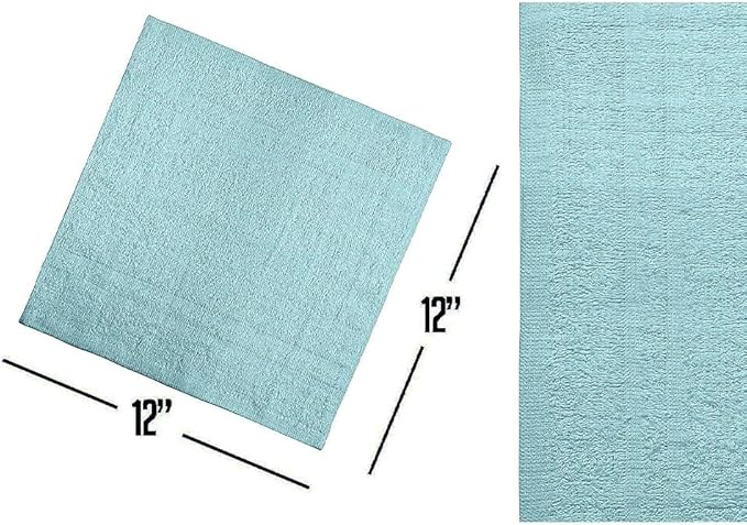 100% Cotton Washcloth - 60 Pack|700 GSM|Soft Face & Body Washcloth|Highly Absorbent|12 x 12 Inch|Aqua