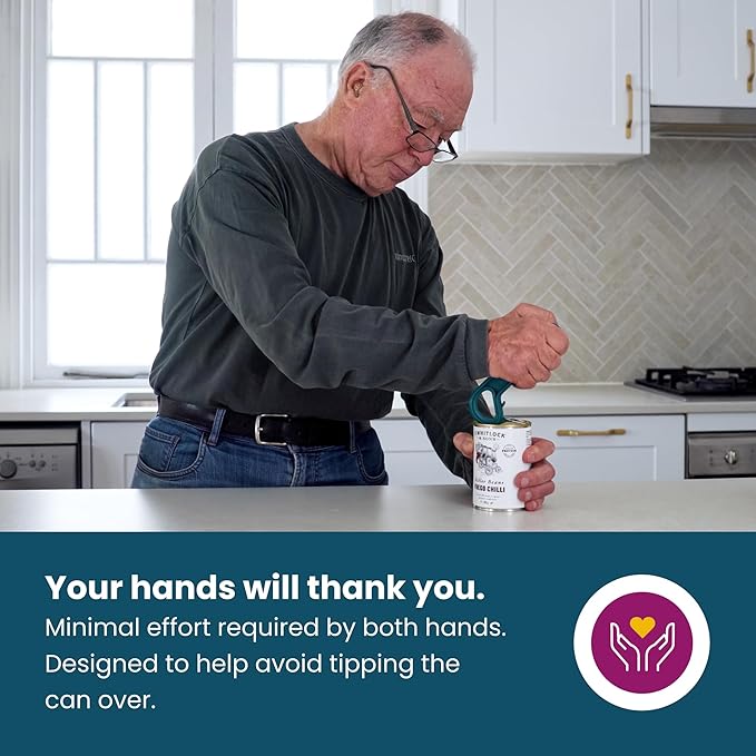 Dext - Ring Pull Can Opener, Pop Can Opener for Seniors, Arthritis, and Parkinson’s, Easy Open, Ergonomic Handle with Comfortable Grip. Perfect for Soda, Pet Food, and More (Apricot)