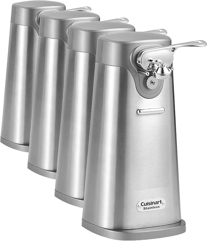 Cuisinart SCO-60 Deluxe Electric Can Opener,Quality-Engineered Motor System Allows you to Open Any Size Can,Stainless Steel,(Pack of 4)