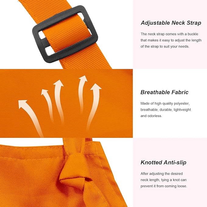 15 Pcs Adult Aprons Bulk with Pockets Adjustable Bib Chef Apron for Women Men Painting Cooking Crafting (S/L)