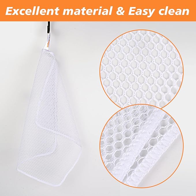SUNLAND Netted Dish Cloths for Washing Dishes No Odor Dishes Scrubber for Kitchen-Fast Drying and Easy to Clean Mesh Dish Cloth 3 Pack 12Inch x12Inch White