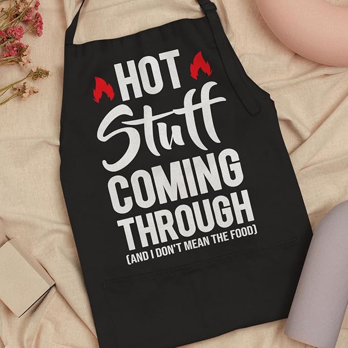 SANDJEST Men's Aprons with Pockets - Funny Aprons for Men BBQ, Kitchen, Cooking - Gifts for Birthday, Birthday