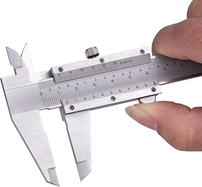 Spurtar Vernier Caliper Measuring Tool 6", 0-6Inch/0-150mm Manual Non Digital Calipers, 0.001"/0.02mm High Precision Durable Micrometer