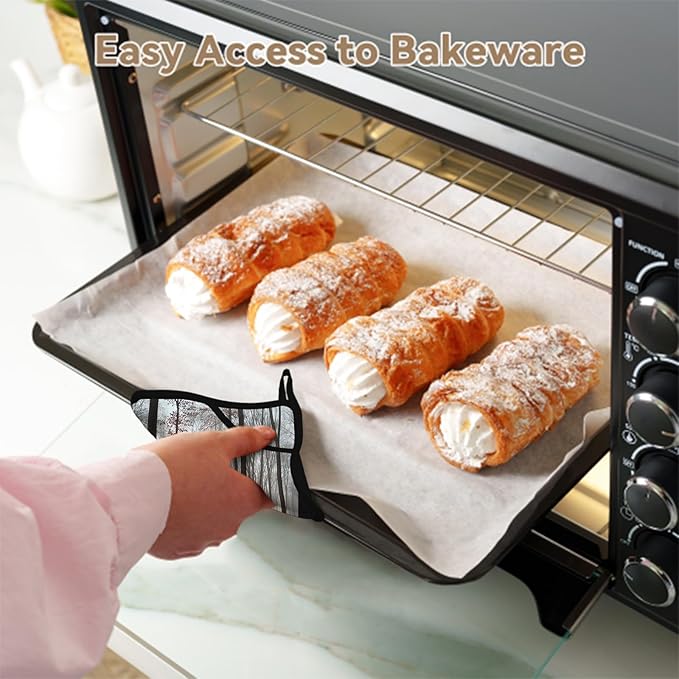 Red Mist Forest Pot Holders Set of 2,Kitchen Heat Resistant Potholder for Microwave Cooking Baking Oven and BBQ