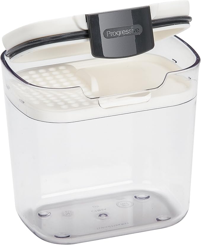 ProKeeper 6-Piece Airtight Food Storage Containers for Baking Essentials - White & Clear, Plastic, BPA-Free