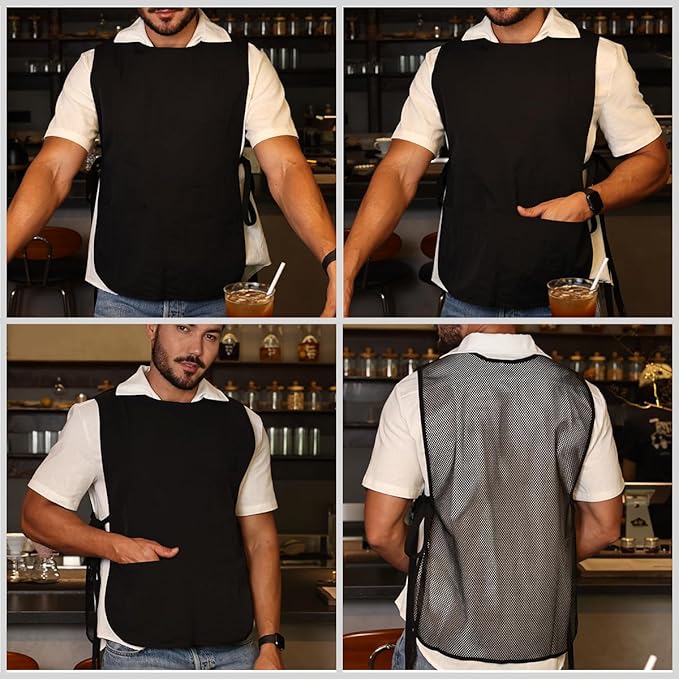 Chef Apron-Cross Back Apron for Men Women with Adjustable Straps and Large Pockets,Canvas