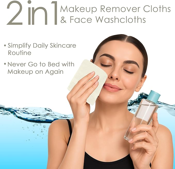 DAN RIVER 12-Pack Premium 100% Cotton Ivory Face Towels for Bathroom - Reusable Face Wash Cloths for Showering 12x12 Inches - 550 GSM Super Soft & Absorbent Luxury WashCloths for Body, Spa & Gym