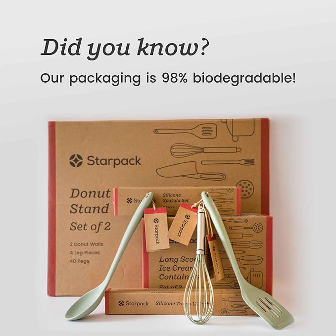 Starpack 'Head Turner' XL Premium Silicone Turner and Slotted Spatula - 13" Turning Spatulas High Heat Resistant to 600°F - Silicone Slotted Spatulas for Cooking - Non Stick Rubber Turning Spatula