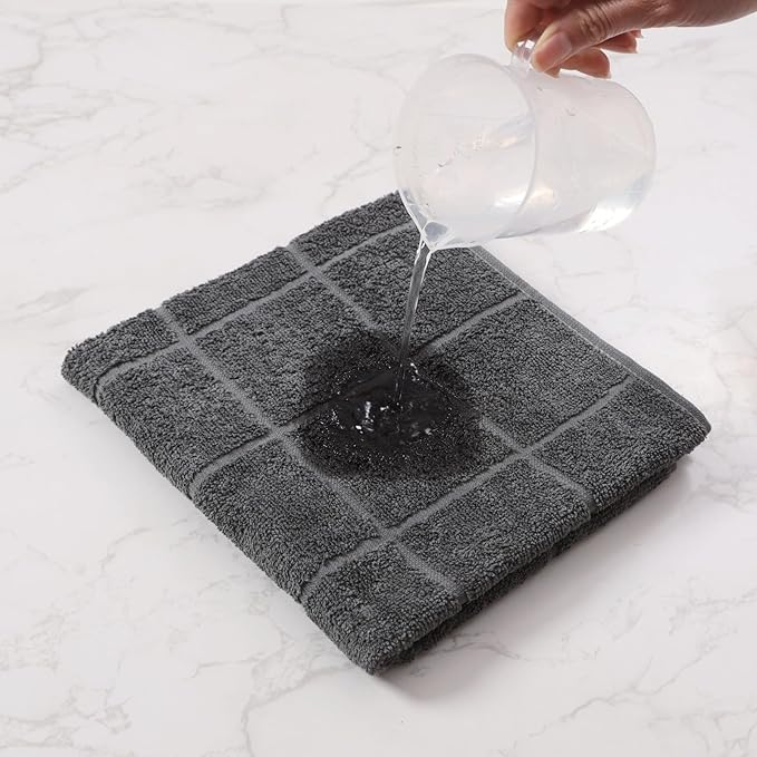 Glynniss Kitchen Towels Pack of 6pcs, Cotton Dish Towels for Kitchen Drying, Kitchen Hand Towels for Washing (Dark Green, 15x25 inches - 6pcs)