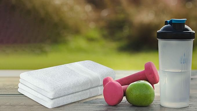BIOLINEN Bath_Towel (White, 4 WC + 2 HT + 2 BT)