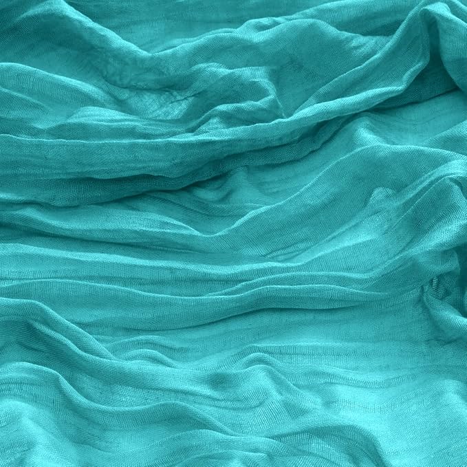 DeZerlor 12 Pack Teal Green Cheesecloth Napkins Spring Cloth Napkins Set of 12 Turquoise Dinner Napkins Bulk 21x21 Inches for Wedding Bridal Shower Baby Shower Parties