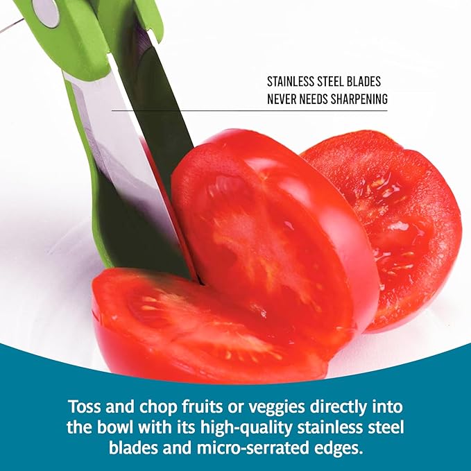 Trudeau Toss and Chop Salad Tongs, Green (09610135)