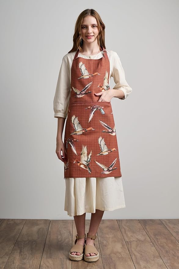 Maison d' Hermine 100% Cotton Apron for women with Pocket Kitchen Chef Apron for Men Cooking Mothers Day Gifts