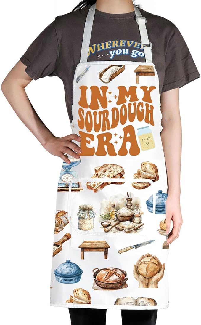JNIAP Bread Baking Apron Bread Baker Aprons i Loaf Sourdough Baking Mom Gifts Baking Master Apron