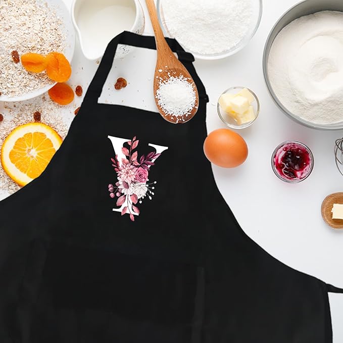 Personalized Aprons for Women with Pockets, Cute Aprons for Women Chef Baking, Cooking Gifts for Mom Birthday