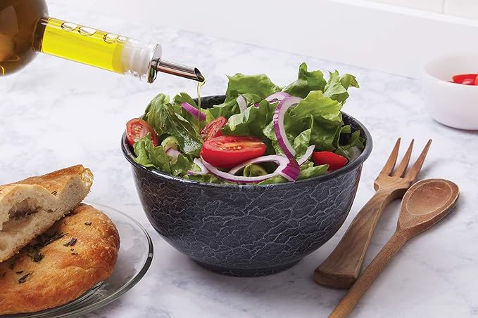 Fox Run Olive Oil and Vinegar Drizzler Bottle, Long Neck, Glass, 7.75" x 3.25"