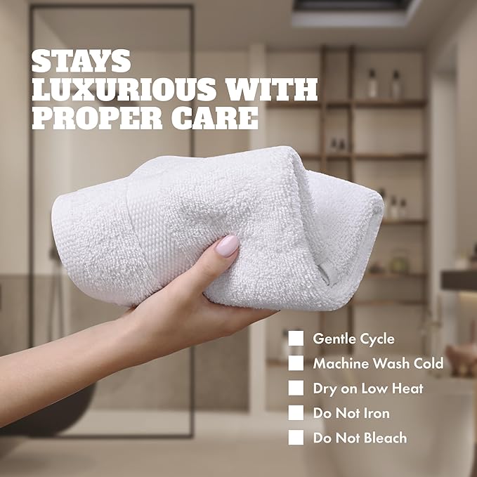 Wealuxe White Washcloths 12 Pack - 600 GSM 100% Ring-Spun Cotton Wash Cloths for Showering, Highly Absorbent and Soft | 12x12 Inches